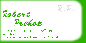 robert prekop business card